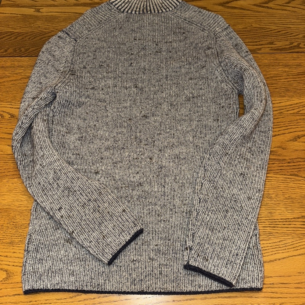 Rodd & Gunn Gray 100% Pure New Wool Quarter Zip Sweater Sz S Preppy Old $ EUC - Picture 2 of 10